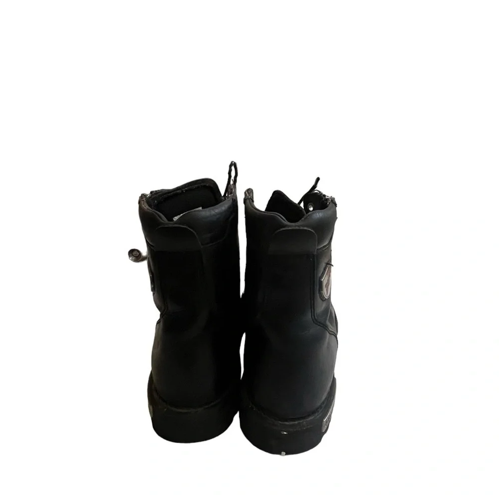 Red Wing Mens Black Leather Side Zip Moto Biker Boot Size US 8.5